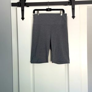 Gray Make+Model bike shorts